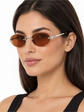 Miu Miu MU A54S 1BC90Q Silver Sunglasses New Authentic